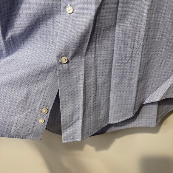 Tailor Byrd Collection Non Iron Trim Fit Mens Dress Shirt 15 1/2, 34/35 Blue - Picture 6 of 10